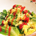 のらむーちょ's cooksnap of when they made 簡単！レタスの硬い外葉☆レタスの卵炒め.