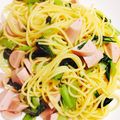 まきろんカフェ's cooksnap of when they made 魚肉ソーセージと小松菜の簡単パスタ.