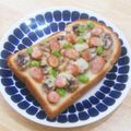 YUZVIO's cooksnap of when they made マッシュとウインナーオリーブ和えトースト.