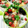 ちぷきち's cooksnap of when they made 簡単 キャラ弁 おかず 着ぐるみ星人①.