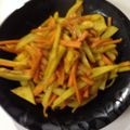 はっぴーたーんすき's cooksnap of when they made じゃがいも、竹の子、にんじんのカレー炒め.