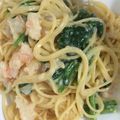 やーしー's cooksnap of when they made ★えびとホウレンソウのクリームパスタ★.