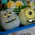 ruruchirin's cooksnap of when they made モンスターズインクのキャラ弁♪.