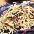 サンたく's cooksnap of when they made 【主婦メシ】水菜とシーチキンのパスタ.