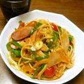 ポキコちゃん's cooksnap of when they made 昔、食べた昭和のスパゲッティナポリタン.