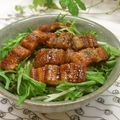 まっちぃなー's cooksnap of when they made 簡単、うなぎと水菜の和え物(丼としても).