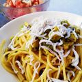 s2meisaes2's cooksnap of when they made 釜揚げシラスとアボカド★和風パスタ.
