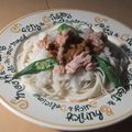 きらり流れ星's cooksnap of when they made シーチキンとオクラの冷製納豆パスタ.