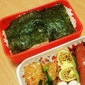 にゃにゃ☆☆☆'s cooksnap of when they made 我家の定番弁当♪のり弁しっかり２段重ね♪.