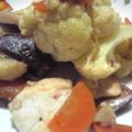 kirapiggy's cooksnap of when they made ～。：＊カリフラワーとササミ炒め＊：。～.
