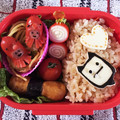 R3まま's cooksnap of when they made 簡単 キャラ弁 おかず 着ぐるみ星人①.