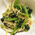 0chan777's cooksnap of when they made 小松菜とモヤシの胡麻和え.