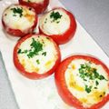 〜お鶴〜's cooksnap of when they made 【トマトのチーズ焼き】そぼろ＆温泉卵入り.