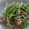 ♪ゆきうさぎ♪'s cooksnap of when they made 豚肉と水菜の簡単炒め☆塩麹で☆.