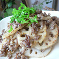 おしす's cooksnap of when they made レンコンと挽肉のカレー炒め.