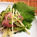 ikekioa's cooksnap of when they made カツオのタタキでサラダ.