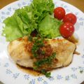 kana叶's cooksnap of when they made バルサミコソースde白身魚のソテー.