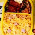 がーこたん's cooksnap of when they made キャラ弁 時短簡単ご飯 花の2色弁当.