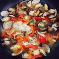 ♪ひつじ's cooksnap of when they made 切り身魚で簡単に！真だらのアクアパッツァ.