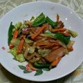 nyangomama's cooksnap of when they made キャベツとしめじのマヨポン炒め.
