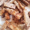 はるくみもも's cooksnap of when they made 糖質制限高野豆腐おやつ焼きゴマかりんとう.