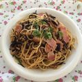 mario大好き's cooksnap of when they made なめことひじきとベーコンの和風スパゲティ.