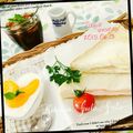 のん♪♪のん's cooksnap of when they made 朝食☀ハムマヨ♡チーズトースト♡.