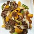 tak_is's cooksnap of when they made 牛細切れ肉とパプリカと長ねぎの炒め物.