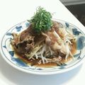 かかあわ's cooksnap of when they made シャキシャキもやし豚の熱々オニオンソース.