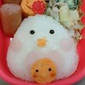 けい♥️'s cooksnap of when they made キャラ弁＊にわとり親子♡簡単おにぎり.