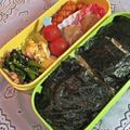 ゆけり３兄弟's cooksnap of when they made 我家の定番弁当♪のり弁しっかり２段重ね♪.
