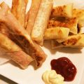 ayakocook's cooksnap of when they made 餃子の皮でチーズ&ウインナー巻き.