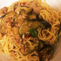 ロンロン草原's cooksnap of when they made 茄子と豚のうま煮そば.