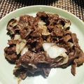 ロクキュウ's cooksnap of when they made ガッツリいこう！牛コマと長ネギの塩ダレ丼.