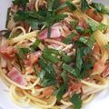 honamin☆98's cooksnap of when they made 梅と大葉の和風パスタ.