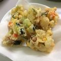 haraittpai's cooksnap of when they made コーンとズッキーニのかき揚げ.