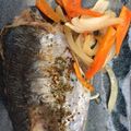 まんごーぴん's cooksnap of when they made にんにくとオリーブオイル♪鯵の香草焼き.