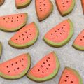 クックMKH3AZ☆'s cooksnap of when they made チョコの種も可愛い♡スイカのクッキー.