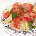 _xxxmari's cooksnap of when they made レタスピーマントマトおかかポン酢サラダ.