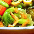 yuqino's cooksnap of when they made 青菜のおひたし　小えびと天かす和え.