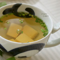 まみお✳'s cooksnap of when they made 簡単！ふんわり玉子豆腐とワカメのお吸い物.