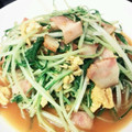 おとめ座のAB型's cooksnap of when they made 水菜とベーコンと卵の炒めもの.
