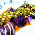 shikkachan's cooksnap of when they made レンジ蒸し茄子の色鮮やか冷製＊ピリ辛だれ.