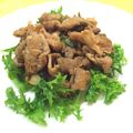さとみわ's cooksnap of when they made 豚肉と葱のコチュジャン炒め☆わさび菜のせ.