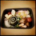 あいちひママ's cooksnap of when they made 簡単〜‼︎かたつむりキャラ弁♡.