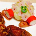 kewpie♪'s cooksnap of when they made ポテサラで紫陽花　キャラデコおかず.