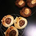 雪まり's cooksnap of when they made 黒ブタ＆白ブタのリングチョコパン.