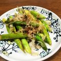 YUKIKI☆'s cooksnap of when they made アスパラ炒め☆めんつゆマヨネーズ味☆.
