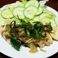 KENERISA's cooksnap of when they made 簡単とり胸肉の梅肉ソース和え.