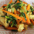 ★ぱんパンダ★'s cooksnap of when they made 母から教わった♫油揚げと大根の葉の炒め物.